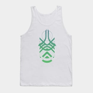 Geometric abstract green tattoo Tank Top